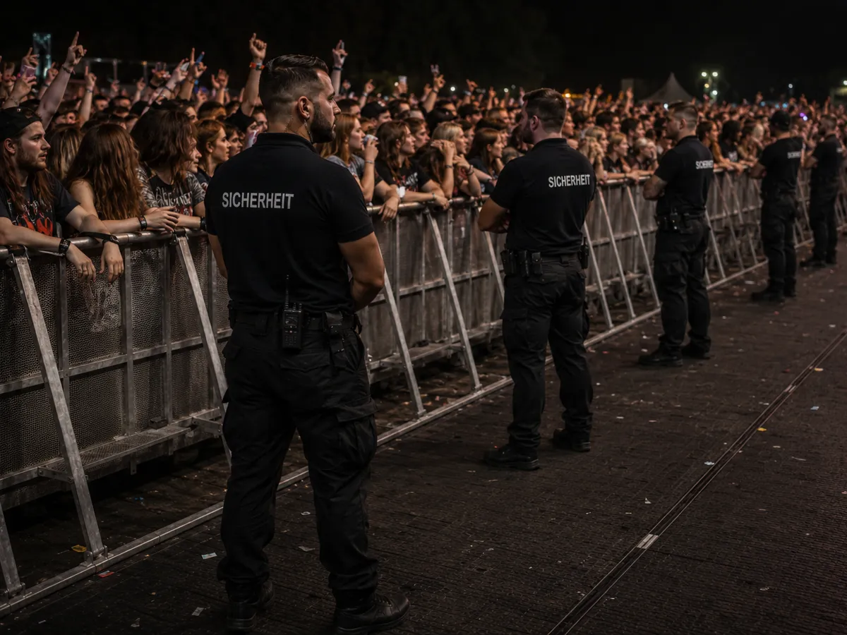 Veranstaltungsschutz in Reutlingen: SBS-Eventcrew sichert den Bühnengraben und die Crowd bei einem Konzert