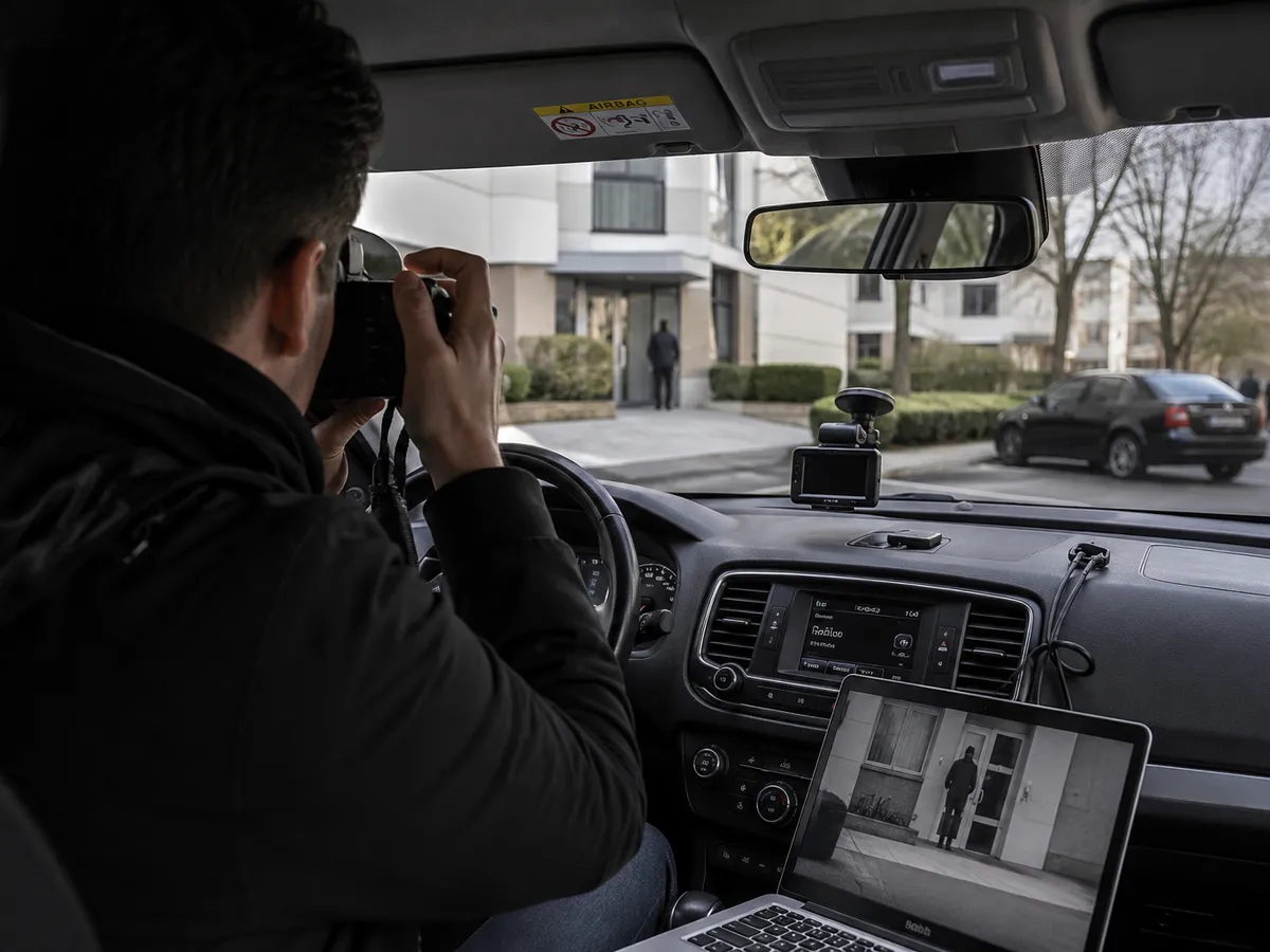 Observation und Ermittlungen in Reutlingen: SBS-Ermittler bei der diskreten Beobachtung aus dem Fahrzeug